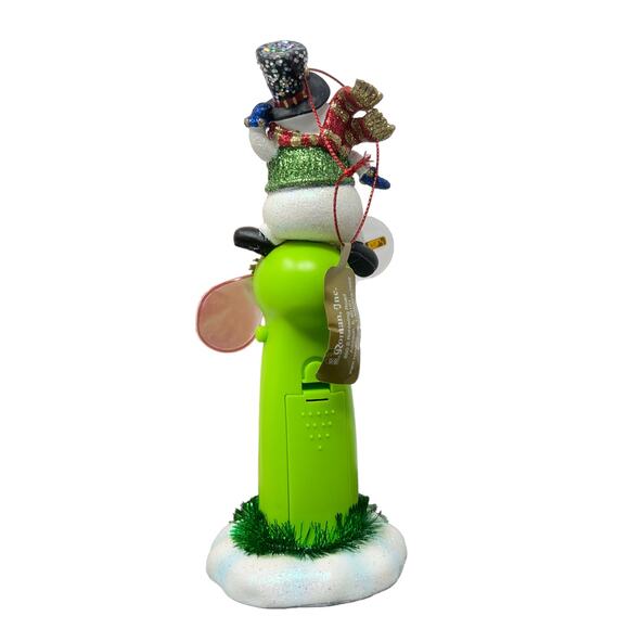 Roman Inc Fan-Tasticks Snowman with Spinning Fan Lights 1990's Christmas Holiday - Picture 13 of 16